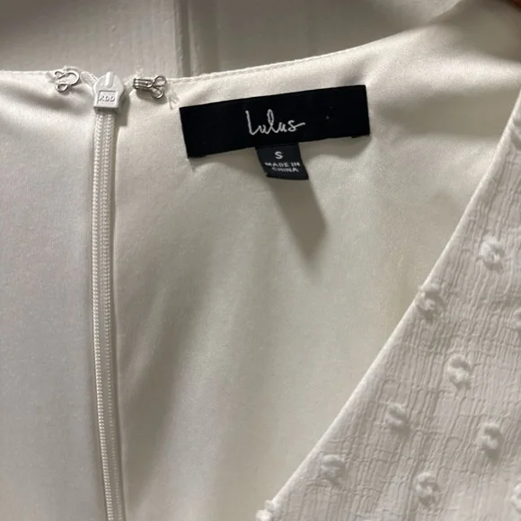 Lulu's Elegant White Textured Dress - Picture 3 of 5